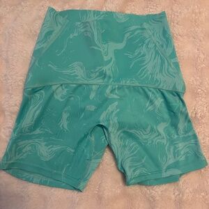 Gymshark Women's Blue and Green Shorts